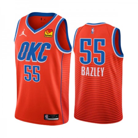 Dres Oklahoma City Thunder Darius Bazley 55 Jordan 2022-23 Statement Edition Naranča Swingman